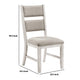 Vile Dining Side Chair Set of 2 | Gray Polyester | Distress Antique White