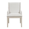Tuma Wing Dining Armchair Set of 2 | Ivory Polyester | Antique White