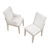 Tuma Wing Dining Armchair Set of 2 | Ivory Polyester | Antique White