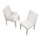 Tuma Wing Dining Armchair Set of 2 | Ivory Polyester | Antique White