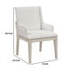 Tuma Wing Dining Armchair Set of 2 | Ivory Polyester | Antique White