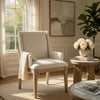 Tuma Wing Dining Armchair Set of 2 | Ivory Polyester | Antique White