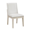 Tuma Dining Wing Side Chair Set of 2 | Ivory Polyester | Antique White