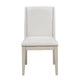 Tuma Dining Wing Side Chair Set of 2 | Ivory Polyester | Antique White