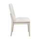Tuma Dining Wing Side Chair Set of 2 | Ivory Polyester | Antique White