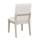 Tuma Dining Wing Side Chair Set of 2 | Ivory Polyester | Antique White