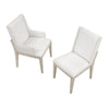 Tuma Dining Wing Side Chair Set of 2 | Ivory Polyester | Antique White