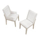 Tuma Dining Wing Side Chair Set of 2 | Ivory Polyester | Antique White