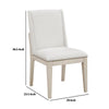 Tuma Dining Wing Side Chair Set of 2 | Ivory Polyester | Antique White