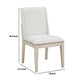 Tuma Dining Wing Side Chair Set of 2 | Ivory Polyester | Antique White