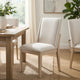 Tuma Dining Wing Side Chair Set of 2 | Ivory Polyester | Antique White