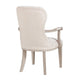 Lofi Wing Dining Armchair Set of 2 | Ivory Felt Polyester | Gray Wood