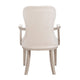 Lofi Wing Dining Armchair Set of 2 | Ivory Felt Polyester | Gray Wood