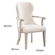 Lofi Wing Dining Armchair Set of 2 | Ivory Felt Polyester | Gray Wood