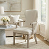 Lofi Wing Dining Armchair Set of 2 | Ivory Felt Polyester | Gray Wood
