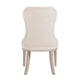 Lofi Wing Dining Side Chair Set of 2 | Ivory Polyester | Light Gray Wood
