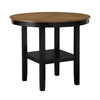 Teny 5pc Counter Dining Set | Storage Table | Lattice Back | Black, Brown