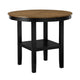 Teny 5pc Counter Dining Set | Storage Table | Lattice Back | Black, Brown