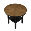 Teny 5pc Counter Dining Set | Storage Table | Lattice Back | Black, Brown