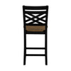 Teny 5pc Counter Dining Set | Storage Table | Lattice Back | Black, Brown