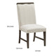Lecy Side Chair Set of 2 | Exposed Top | Channeled Ivory Polyester | Brown