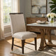 Lecy Side Chair Set of 2 | Exposed Top | Channeled Ivory Polyester | Brown