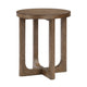 Bly Side End Table | Round Top | X base | Transitional Light Brown 20"