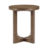 Bly Side End Table | Round Top | X base | Transitional Light Brown 20"