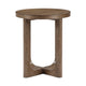 Bly Side End Table | Round Top | X base | Transitional Light Brown 20"