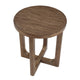 Bly Side End Table | Round Top | X base | Transitional Light Brown 20"