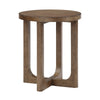 Bly Side End Table | Round Top | X base | Transitional Light Brown 20"