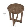 Bly Side End Table | Round Top | X base | Transitional Light Brown 20"