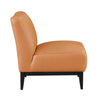 Hozy Accent Chair | Foam Fill Top Grain Buffalo Leather | Black and Orange