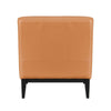 Hozy Accent Chair | Foam Fill Top Grain Buffalo Leather | Black and Orange