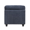 Beny Accent Chair w Pillow | Track Arms | Foam Fill Blue Chenille | Black