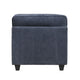 Beny Accent Chair w Pillow | Track Arms | Foam Fill Blue Chenille | Black