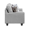 Beny Loveseat w 2 Pillows | Track Arms | Foam Fill Gray Chenille | Black