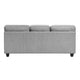 Beny 3 Seater Sofa | 2 Pillows | Track Arms | Foam Fill Gray Chenille | Black