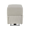 Lea Power Recliner Chair w USB | Foam Fill Light Gray Top Grain Leather