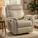 Lea Power Recliner Chair w USB | Foam Fill Light Gray Top Grain Leather