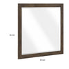 Ema Vanity Dresser Mirror | Rustic Dark WaLnut Brown Frame | 40 x 40