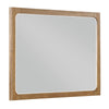Cery Vanity Dresser Mirror | Light Brown Hickory Veneer Frame | 38 x 48