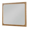 Cery Vanity Dresser Mirror | Light Brown Hickory Veneer Frame | 38 x 48