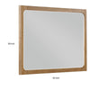 Cery Vanity Dresser Mirror | Light Brown Hickory Veneer Frame | 38 x 48