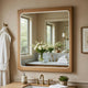 Cery Vanity Dresser Mirror | Light Brown Hickory Veneer Frame | 38 x 48