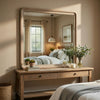 Wily Vanity Dresser Mirror | Natural Brown Oak Veneer Frame | 37 x 42
