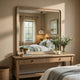 Wily Vanity Dresser Mirror | Natural Brown Oak Veneer Frame | 37 x 42