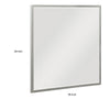 Lon Vanity Dresser Mirror with Beveled Edge | Pearl White  38 x 38