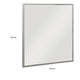 Lon Vanity Dresser Mirror with Beveled Edge | Pearl White  38 x 38