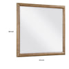 Seny Vanity Dresser Mirror | Brown Hickory Veneer Finish | 38 x 42